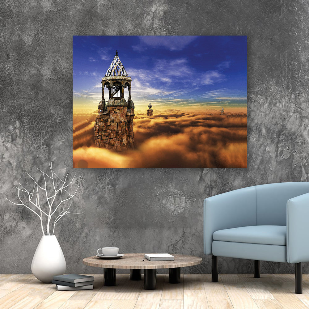 Tablou Towers above clouds
