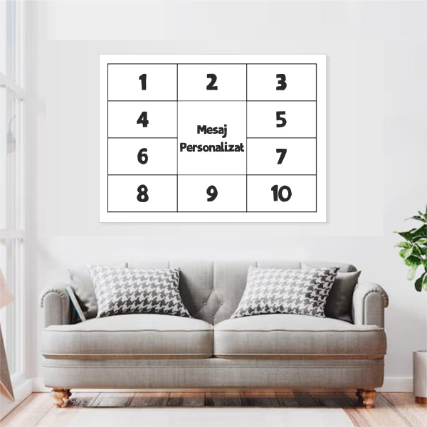 Tablou canvas personalizat colaj 10 poze si mesaj special