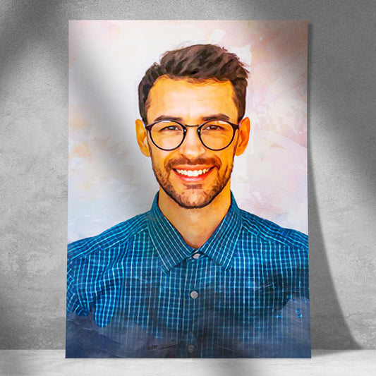 Tablou canvas personalizat cu poza ta prelucrata sub forma de pictura in ulei