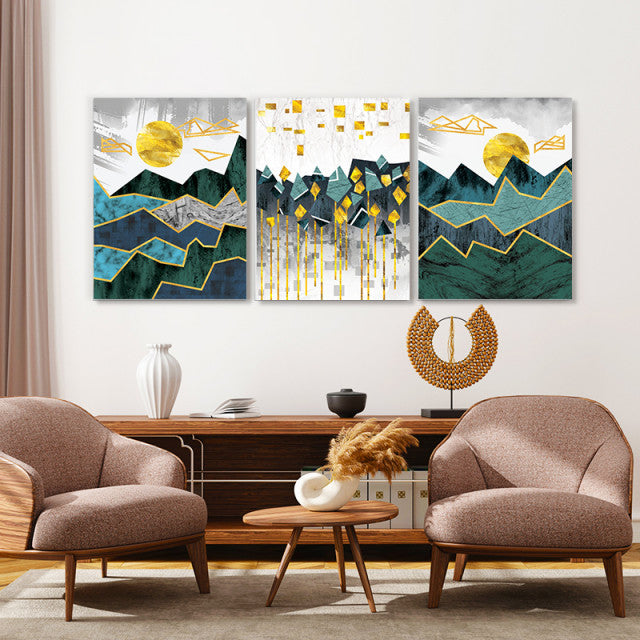 Set Tablouri Canvas - Abstract Mountain