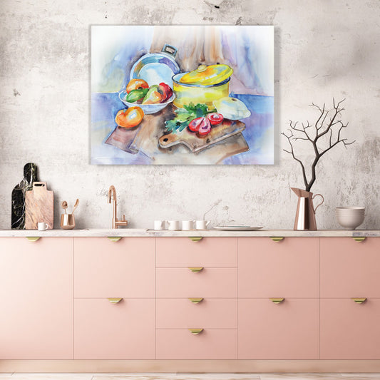 Tablou Bucatarie - Cooking Time (Painting Effect)