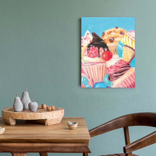 Tablou Bucatarie - Painted Cupcakes