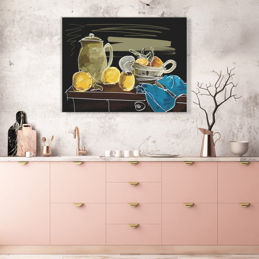 Tablou Bucatarie - Sketched Fruits