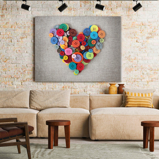 Tablou Canvas Buttons Heart