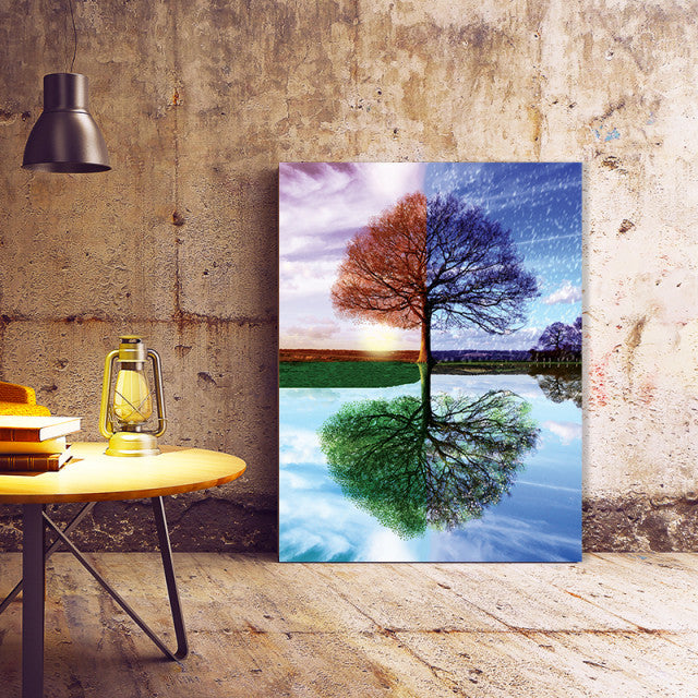 Tablou Canvas Four Seasons In One Reflection