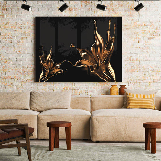 Tablou Canvas Golden Drops Lillies
