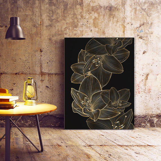 Tablou Canvas Golden Lilies