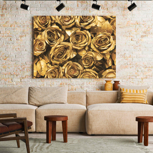 Tablou Canvas Golden Roses Bouquet