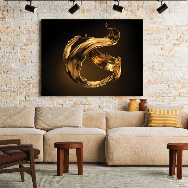 Tablou Canvas Golden Splash
