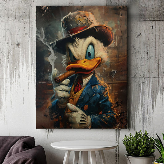 Tablou Canvas Inspirational - Realistic Smoking Scrooge