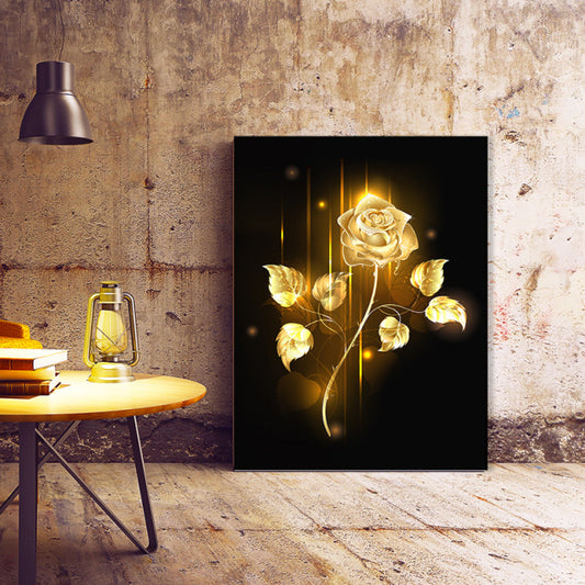 Tablou Canvas Shining Golden Rose