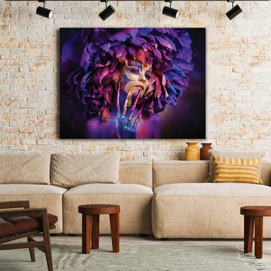 Tablou Canvas Wild Neon Dahlia