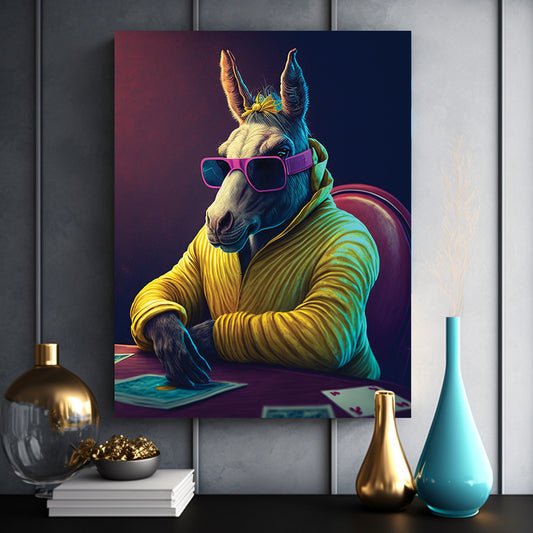 Tablou Cool donkey playing cards