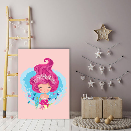 Tablou Copii - Cute Pink Mermaid