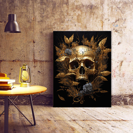 Tablou Gold leaf skull