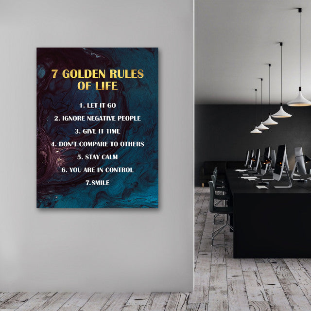 Tablou Motivational - 7 golden rules