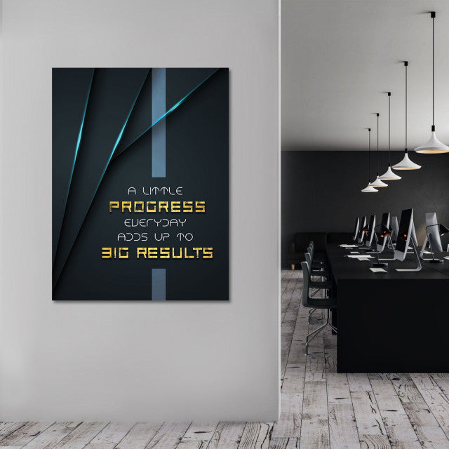 Tablou Motivational - A little progress (futuristic)