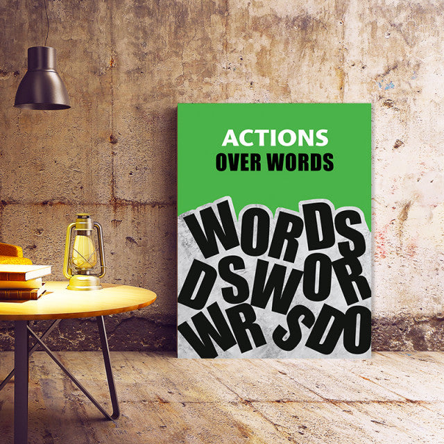 Tablou Motivational - Actions Over Words