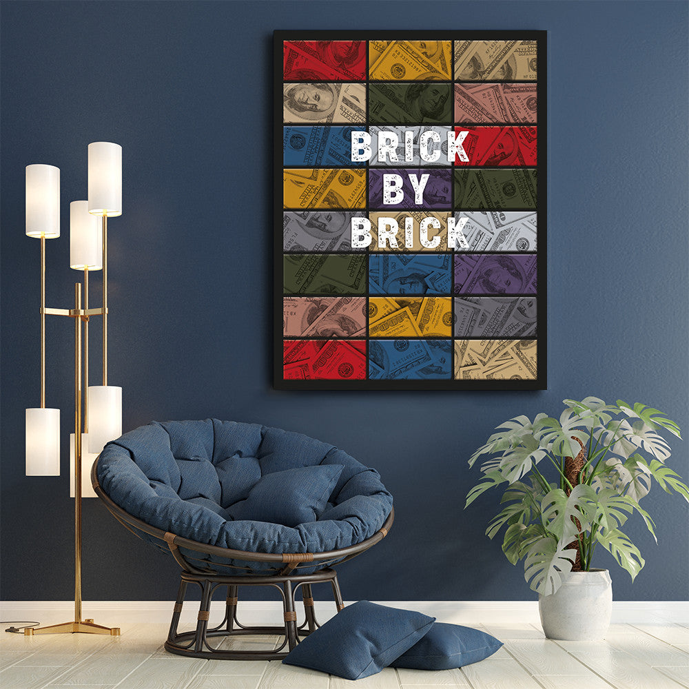 Tablou Motivational - Brick by brick