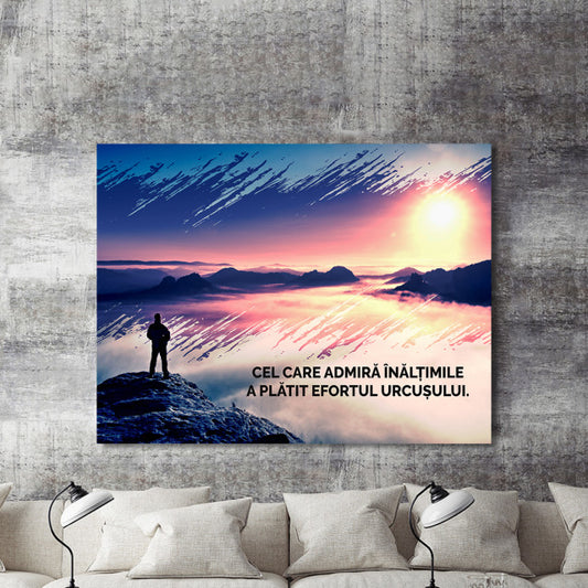 Tablou Motivational - Cel Care Admira Inaltimile