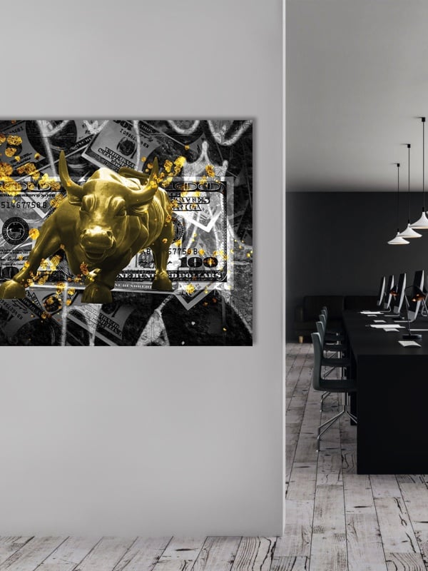 Tablou Motivational - Charging bull