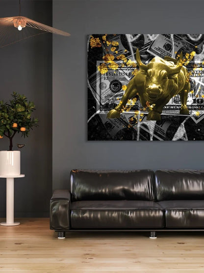 Tablou Motivational - Charging bull