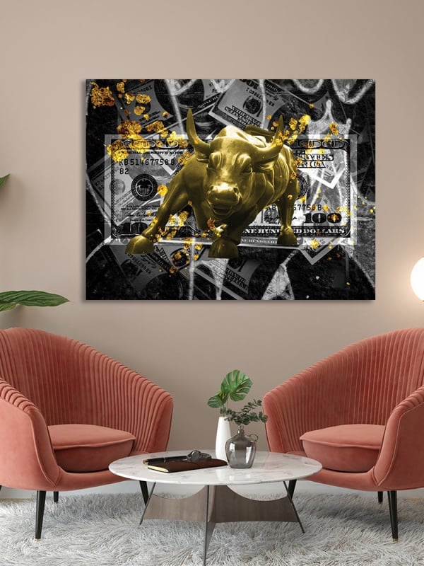Tablou Motivational - Charging bull