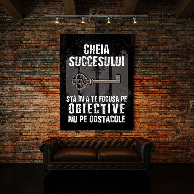 Tablou Motivational - Cheia Succesului (Old Grunge)