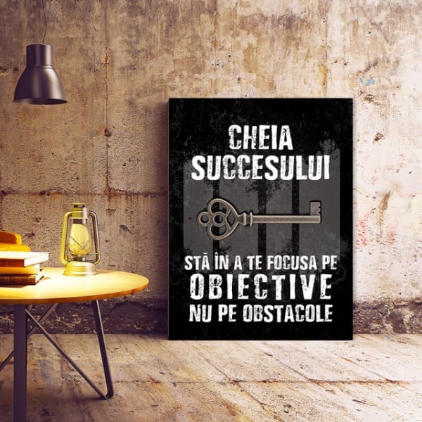 Tablou Motivational - Cheia Succesului (Old Grunge)