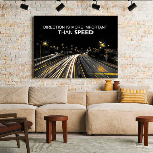 Tablou Motivational - Direction Is More IMPORTANT