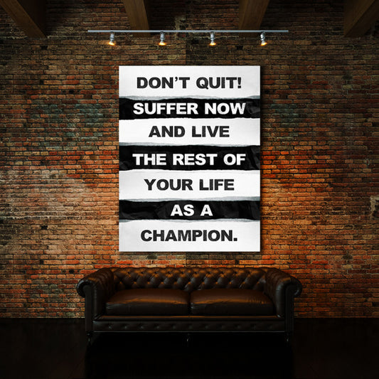 Tablou Motivational - Don't Quit (Ripped Paper)