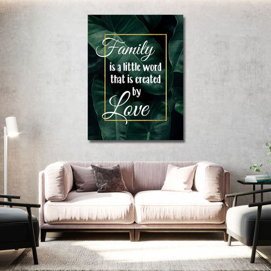 Tablou Motivational - Family is a little word
