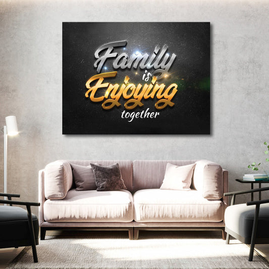Tablou Motivational - Family is enjoying together