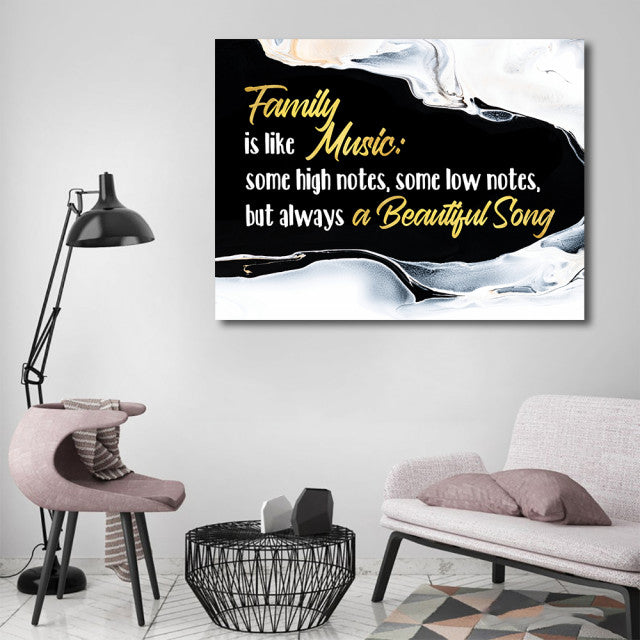 Tablou Motivational - Family is like music
