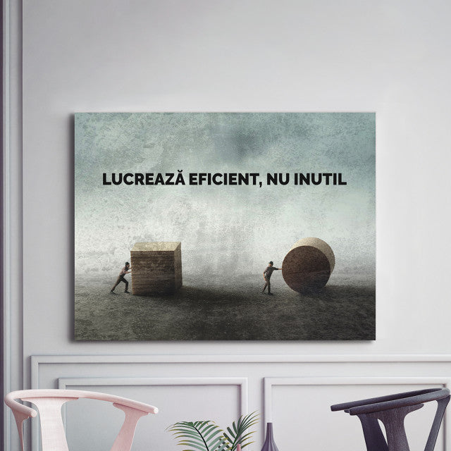 Tablou Motivational - Lucreaza Eficient