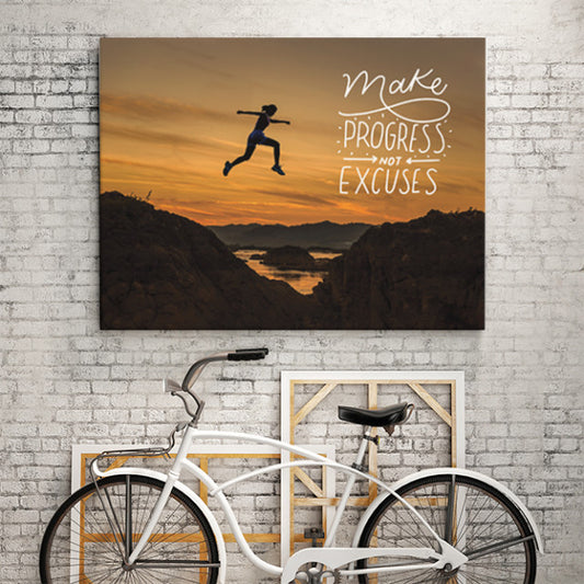 Tablou Motivational - Make Progresses, Not Excuses