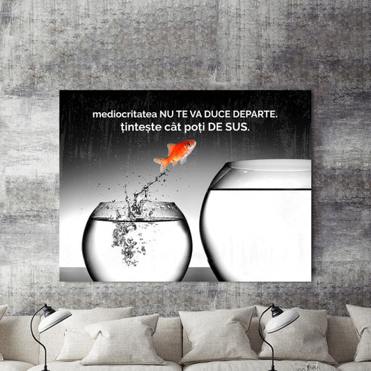 Tablou Motivational - Mediocritatea Nu Te Va Duce Departe