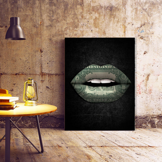 Tablou Motivational - Money Lips