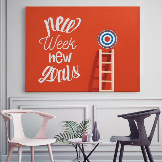 Tablou Motivational - New Week, New Goals