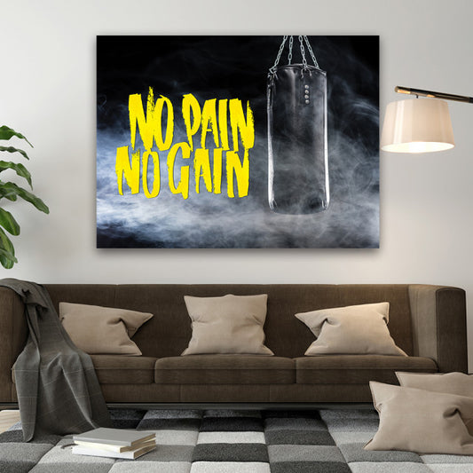 Tablou Motivational - No pain no gain (box)