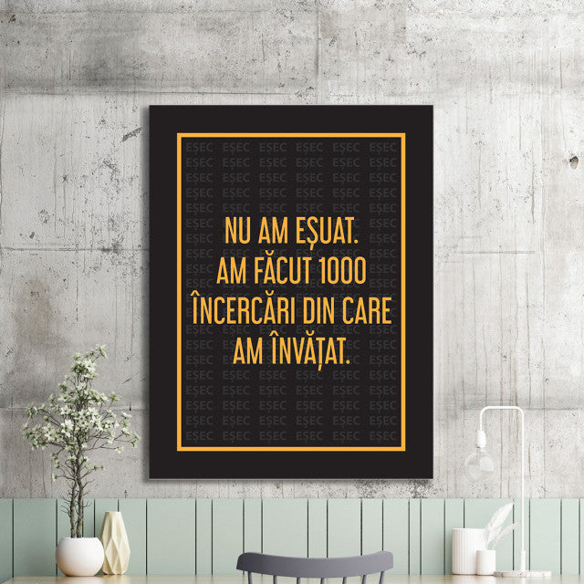 Tablou Motivational - Nu Am Esuat