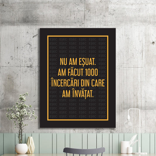 Tablou Motivational - Nu Am Esuat