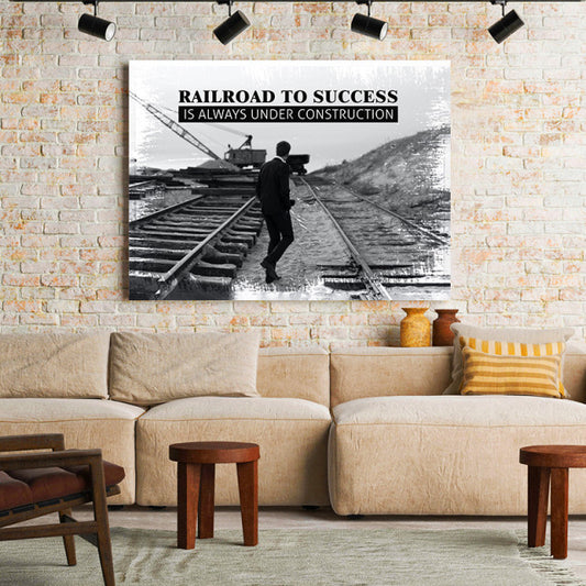 Tablou Motivational - Railoroad To Success