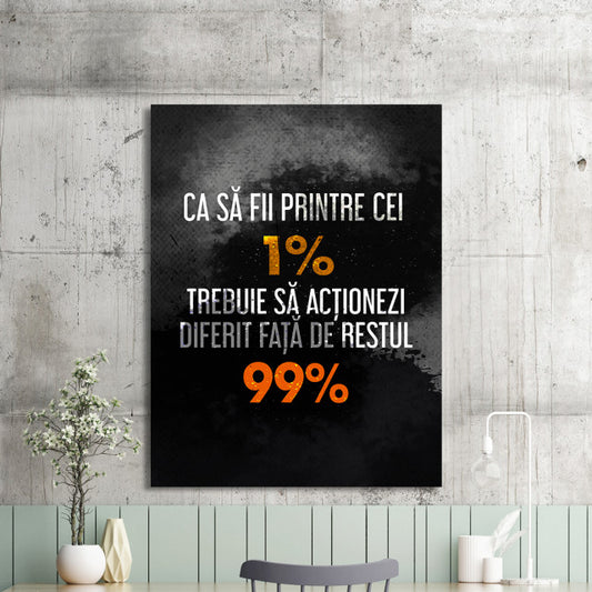 Tablou Motivational - Sa Fii Printre Cei 1%