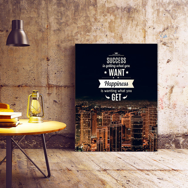 Tablou Motivational - Success And Happiness