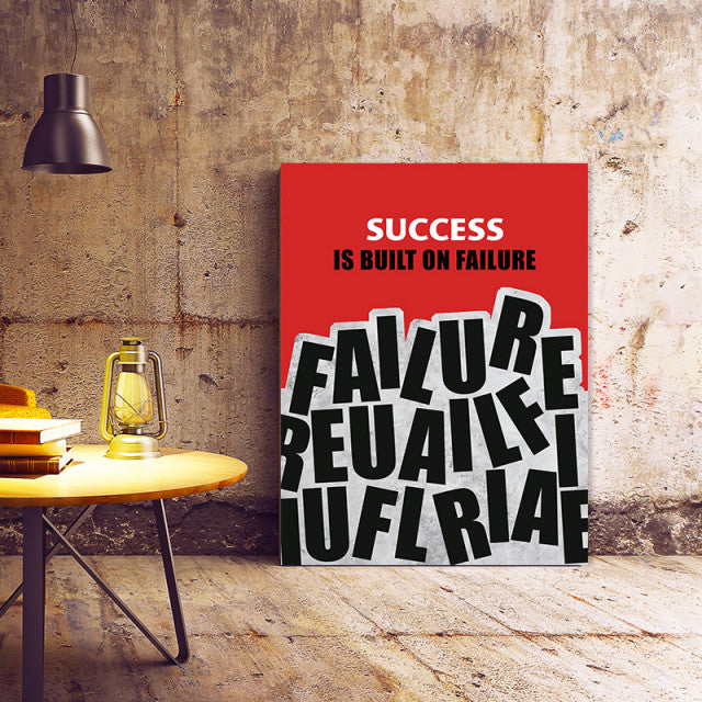 Tablou Motivational - Success Is Built On Failure