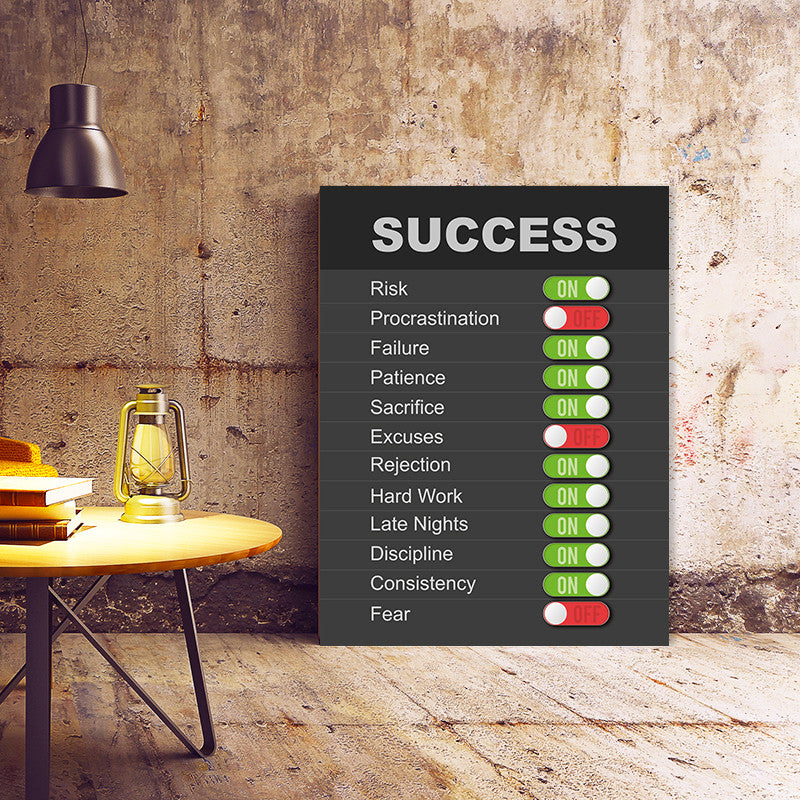 Tablou Motivational - Success on - off