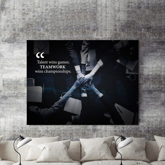 Tablou Motivational - Teamwork Wins Championships