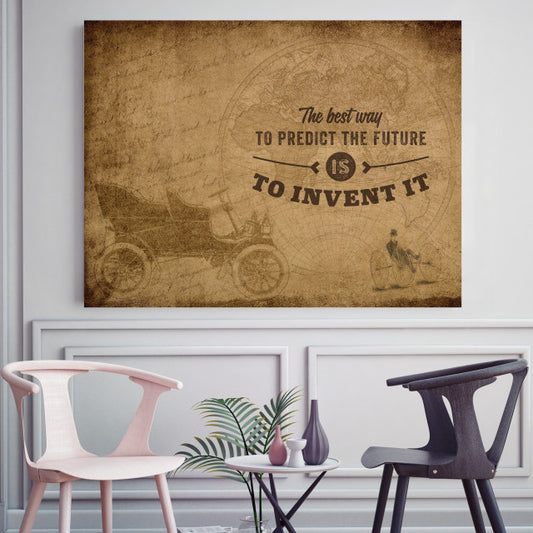 Tablou Motivational - The Best Way To Predict Future