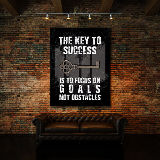 Tablou Motivational - The Key To Success (Old Grunge)